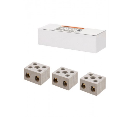 Керамический блок зажимов 30 Ампер 2 пары контактов с крепежным отверстием  SQ0531-0508  TDM