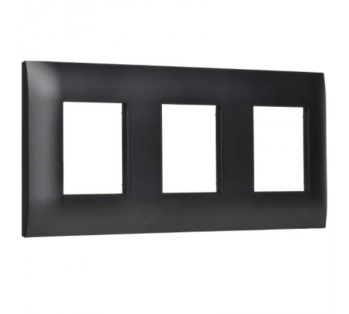 SKANDY Рамка 3-местная SK-F03Bl черный  SK-M32-K02  IEK