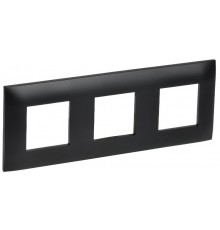 SKANDY Рамка 3-местная SK-F03Bl черный  SK-M32-K02  IEK