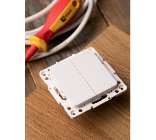 Стокгольм Механизм Выключателя 2-кл. 10А белый PROxima  EYV10-123-10  EKF