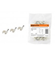 Скоба 4мм круглая пластиковая ( белая) (50шт)  SQ0514-0031  TDM