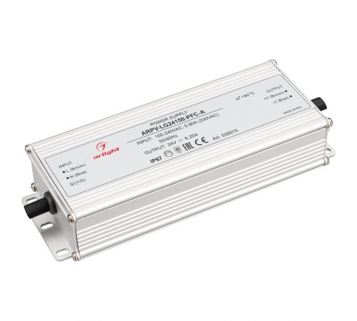 Блок питания ARPV-LG24150-PFC-A (24V, 6.25A, 150W) (ARL, IP67 Металл, 5 лет)   030015   Arlight