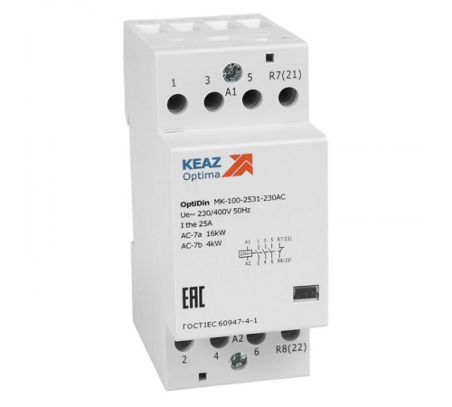 Контактор модульный OptiDin MK-100-2504-48АС (КЭАЗ)  321153  КЭАЗ