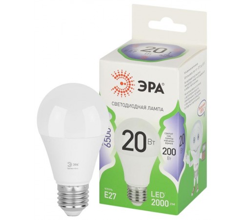 Лампа светодиодная  GREEN LINE LED A60-20W-865-E27 GL E27 20 Вт груша холодный свет  Б0067102  ЭРА