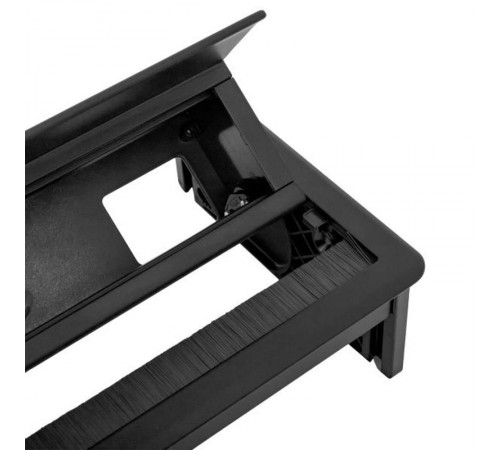 Встраиваемый настольный розеточный блок выдвижной, 8 модулей, черный, C-Line  cl-vnbv-8-b  EKF