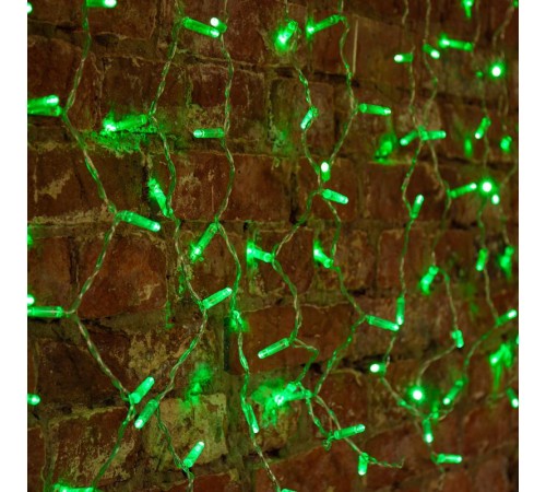 Гирлянда "Светодиодный Дождь"  2x0,8м, прозрачный провод, 230 В, диоды Зеленые, 160 LED  235-104  NEON-NIGHT