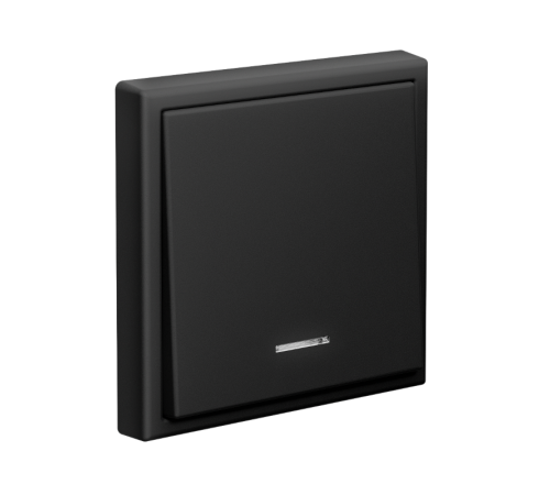 ArtGallery Карбон Выключатель 1-клавишный с подсветкой, 10АХ, механизм, быстрозажим. клем.  GAL001013S  SE