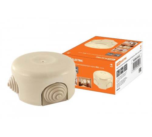 Коробка распаячная фарфоровая D7,8х4,5см "ЭКО" сосна  SQ2802-0012  TDM