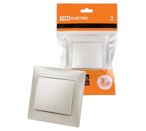 Выключатель 1 кл. 10А перламутр "Лама"  SQ1815-0801  TDM