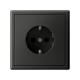 ArtGallery Базальт Розетка с заземлением со шторками, 16А, механизм, быстрозажим. клем.  GAL001445S  SE