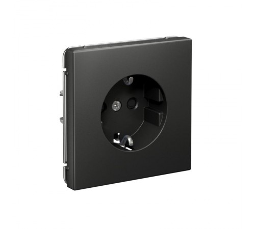 ArtGallery Базальт Розетка с заземлением со шторками, 16А, механизм, быстрозажим. клем.  GAL001445S  SE