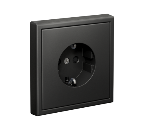 ArtGallery Базальт Розетка с заземлением со шторками, 16А, механизм, быстрозажим. клем.  GAL001445S  SE