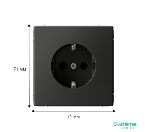 ArtGallery Базальт Розетка с заземлением со шторками, 16А, механизм, быстрозажим. клем.  GAL001445S  SE