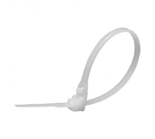 Хомут нейлоновый многоразовый 4x150 мм , белый (100шт в упак)  39081  STEKKER