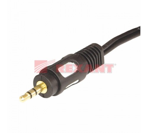 Шнур Стерео 3,5 мм - 2 RCA, длина 1,5 метра (GOLD)  17-4232  REXANT
