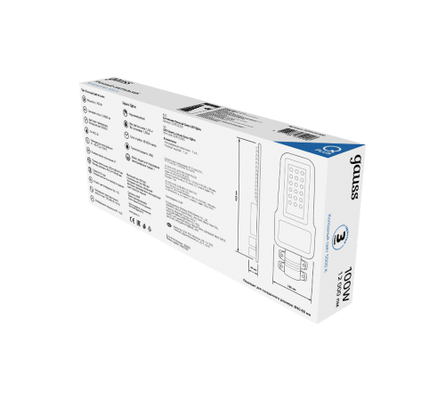 Светильник светодиодный консольный уличный Qplus 100W 12000lm 5000K 120-260V IP65 455*180*49мм черный КСС "Ш" LED 1/4  629535300  Gauss