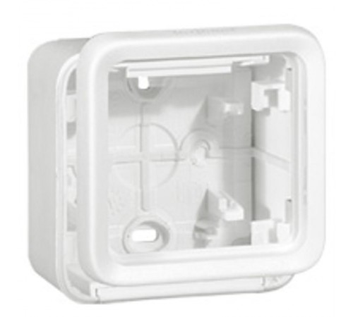 Plexo Arctic Антибактериальный Белый Монтажная коробка 1-ая для наружного монтажа IP55  070741  Legrand