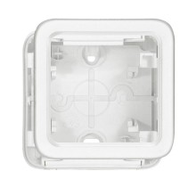 Plexo Arctic Антибактериальный Белый Монтажная коробка 1-ая для наружного монтажа IP55  070741  Legrand