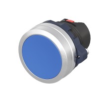 Кнопка плоская без фиксации, синяя, алюминий  M22P-FMBA  DKC