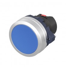 Кнопка плоская без фиксации, синяя, алюминий  M22P-FMBA  DKC