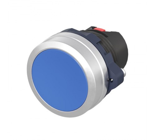 Кнопка плоская без фиксации, синяя, алюминий  M22P-FMBA  DKC