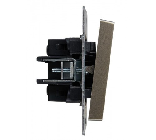 BRITE Выключатель 1-клавишный перекрестный 10А ВС10-1-3-БрШ шампань  BR-V13-0-10-K37  IEK