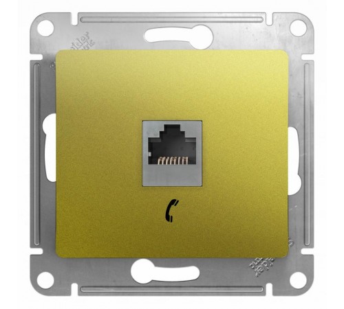 Glossa Фисташковый Розетка телефонная RJ11  GSL001081T  SE