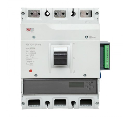 Выключатель автоматический AV POWER-4/3 1000А 100kA ETU6.2 AVERES  mccb-43-1000H-6.2-av  EKF