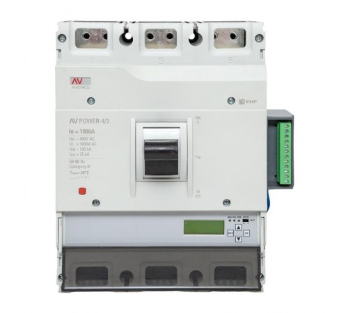 Выключатель автоматический AV POWER-4/3 1000А 100kA ETU6.2 AVERES  mccb-43-1000H-6.2-av  EKF
