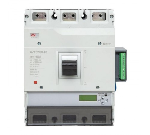 Выключатель автоматический AV POWER-4/3 1000А 100kA ETU6.2 AVERES  mccb-43-1000H-6.2-av  EKF