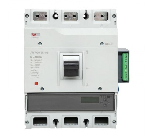 Выключатель автоматический AV POWER-4/3 1000А 100kA ETU6.2 AVERES  mccb-43-1000H-6.2-av  EKF