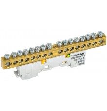 TEKFOR Шина PE "земля" неизолированная на универсальном держателе 8х12-16-Ж  TF-NN20-16-DL-K05  IEK