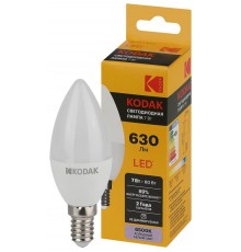 Лампа светодиодная B35-7W-865-E14 7Вт свеча холодный дневной свет  Б0057625  Kodak
