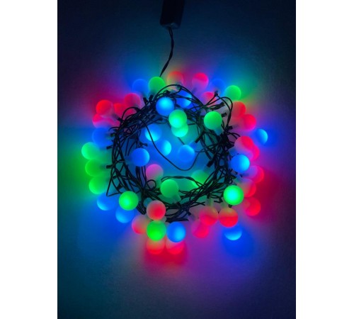 Гирлянда светодиодная  Нить Шарики d18мм, 5 м мультиколор,  ENIN - 18BM   220V, IP20 (36/648)  Б0047968  ЭРА