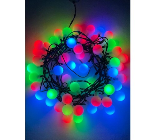 Гирлянда светодиодная  Нить Шарики d18мм, 5 м мультиколор,  ENIN - 18BM   220V, IP20 (36/648)  Б0047968  ЭРА