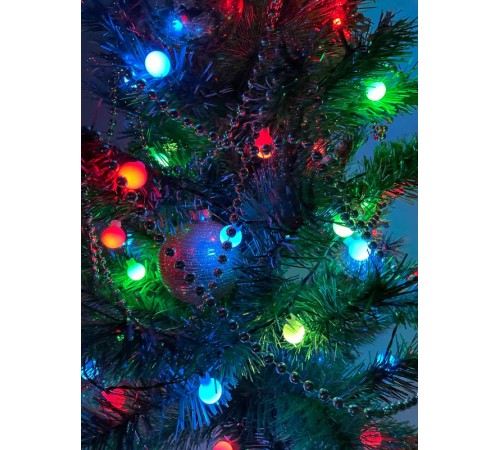 Гирлянда светодиодная  Нить Шарики d18мм, 5 м мультиколор,  ENIN - 18BM   220V, IP20 (36/648)  Б0047968  ЭРА