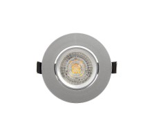 Светильник светодиодный встраиваемый DK3020-CM , IP20, 10Вт, GU5.3, LED, серый, пластик  DK3020-CM  DENKIRS