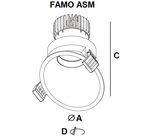 Светильник светодиодный FAMO ASM 13 WH D45 3000K (with driver)  1723000030  Световые Технологии