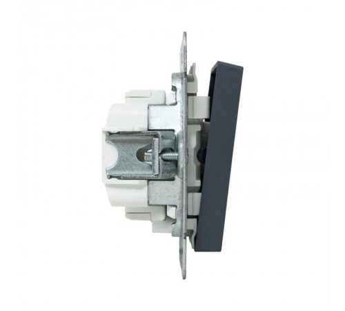 Механизм выключателя, одноклавишный, с подсветкой, графит Эпика  UP1-SWG-14 EKF