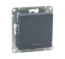 Механизм выключателя, одноклавишный, с подсветкой, графит Эпика  UP1-SWG-14 EKF