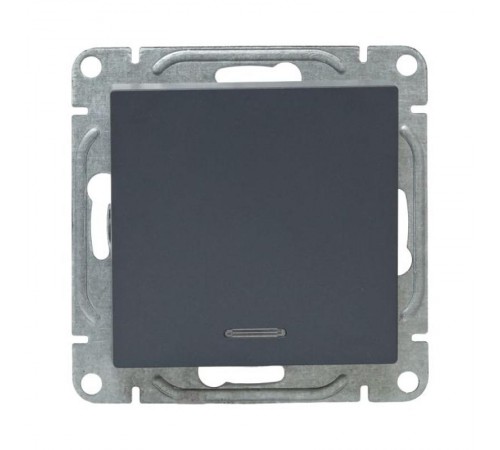 Механизм выключателя, одноклавишный, с подсветкой, графит Эпика  UP1-SWG-14 EKF