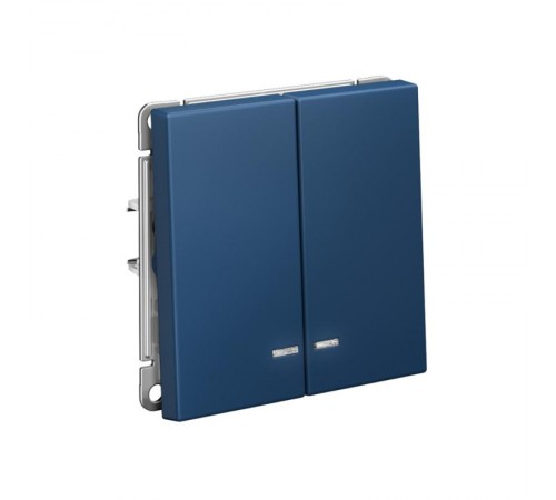 ArtGallery Аквамарин Выключатель 2-клавишный с подсветкой, сх.5а, 10АХ, механизм  GAL001153  SE