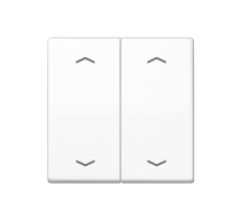 Клавиша для KNX кнопки, 2 группы с символами "стрелки"; дюропласт; белый  AS102PWW  Jung