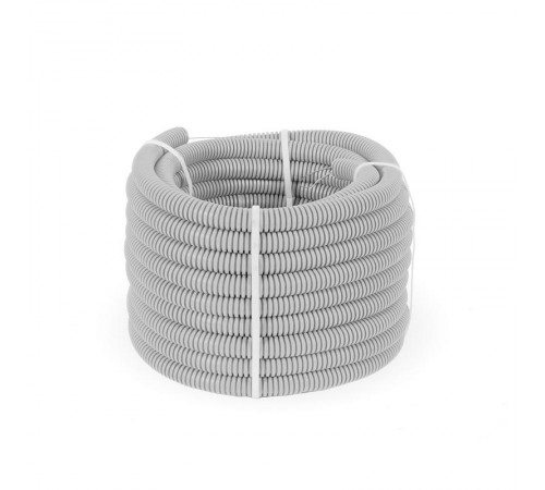 Труба гофрированная ПВХ легкая 350 Н серая д25 (10м/уп) с/з   PR.012531М10  Промрукав