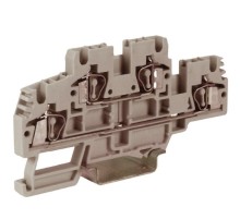 HMD.2GR, 2-х уровневый проходной зажим, серый, 2,5 кв.мм  ZHD100GR  DKC