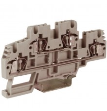 HMD.2GR, 2-х уровневый проходной зажим, серый, 2,5 кв.мм  ZHD100GR  DKC