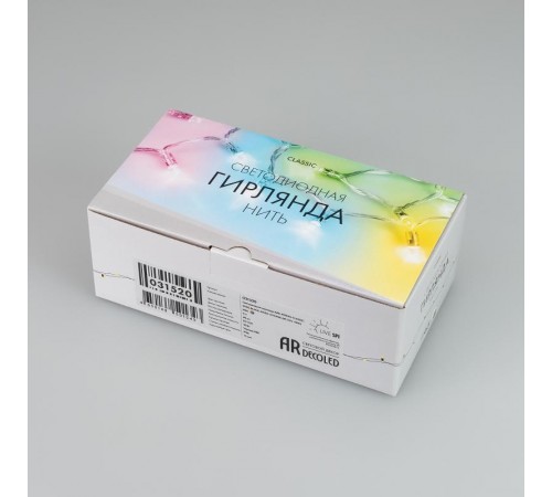 Светодиодная гирлянда ARD-STRING-CLASSIC-9000-BLACK-60LED-LIVE RGB-SPI (12V, 40W) (Ardecoled, IP65)  031520  Arlight