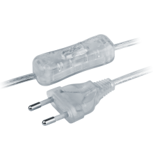 Шнур 61 723 NPS-FS-170-2x0.5-TR 1.7м с выкл. прозрачный 61723 Navigator