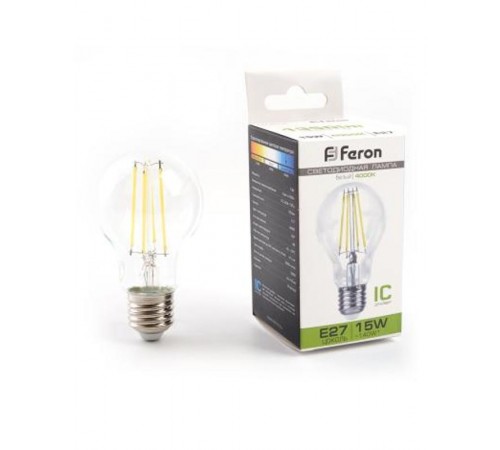 Лампа светодиодная, (15W) 230V E27 4000K, LB-615  38242  FERON