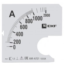 Шкала сменная для A721 1000/5А-1,5 EKF PROxima  s-a721-1000  EKF